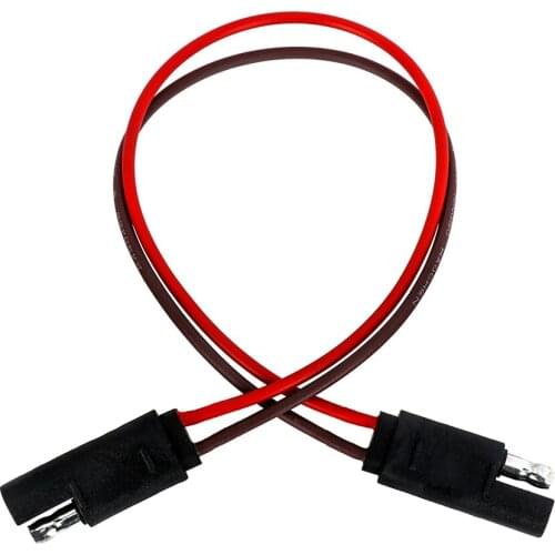 2-pin Trailer Connector Plug Trailer Light Wiring-Harness Flat Plug Extension Cable 18*2AWG Wire Connector