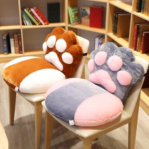 2pcs/set Cats Claw Plush Toys Back Cushion Seat Cushion Kids Gift Plush Toy Home Chair Seat Cushion Sofa Throw Pillow Nap Pillow