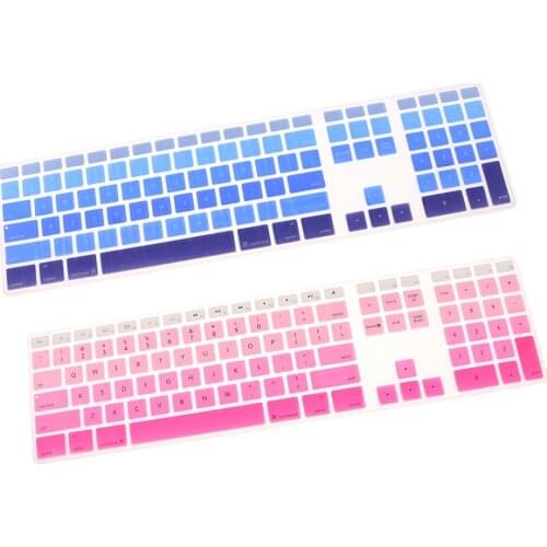 2PCS (Pink+Blue) Keyboard Skin Cover For IMac G6 MB110LL/B MB110LL/A A1243