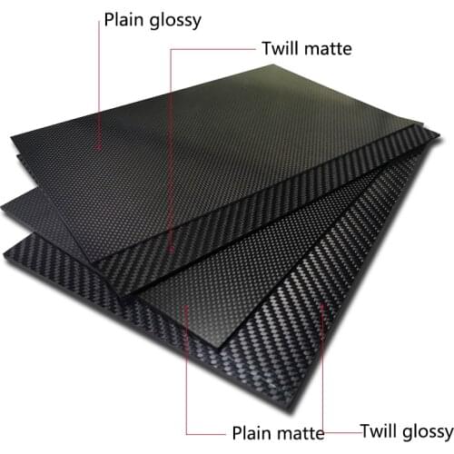 400mm X 200mm De Fibra De Carbono Real De Hojas De Panel 0,5mm 1mm 1,5mm 2mm 3mm 4mm 5mm De Espesor De Dureza Material