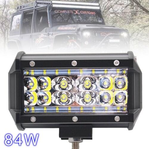 5 Inch 84W 12000LM 6000K 4 Rows LED Light Bar Waterproof for Off-Road Suv Boat 4X4 Jeep JK 4Wd Truck 12V-24V