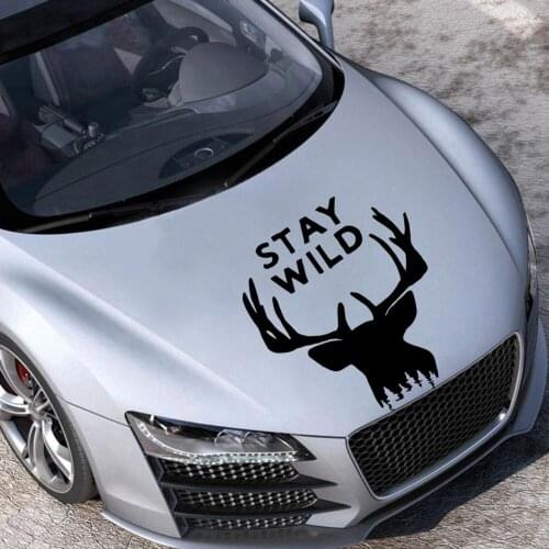 Art Design Deer Car Stickers Motorcycle Decorative Stickers Car Window Rearview Mirror Decals