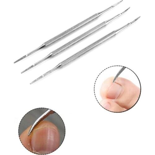 Satin Edge Ingrown Toe Nail Lifter Stainless Toe Nail File Double Ended Pedicure Tool Onychomycosis Paronychia Treatment Tools