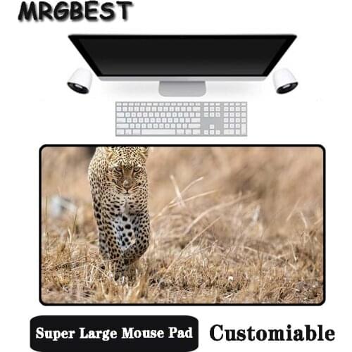 MRGBEST Big Promotion Large Size Multi-size Locked Mouse Pad Leopard animal Pattern PC Computer Notebook Desk Mat