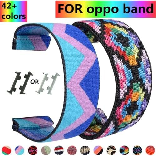 Colorful Nylon Strap For OPPO Watch Band 46mm 41mm Soft Nylon Loop Band Watchband Elastic Loop Bracelet For OPPO Watch Strap