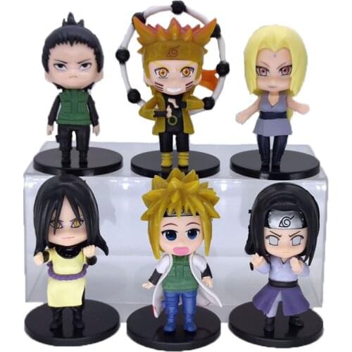 6pcs/set Naruto Uchiha Sasuke Kakashi Itachi Anime Action Figure PVC Model Finished Goods Anime Figures Bonecos Naruto Figma