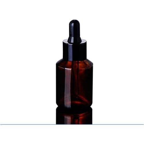 300pcs 30ml Amber Glass Dropper Bottle Refillable Tea Tree Oil Essential Aromatherapy Perfume Container Liquid Pipette Bottle