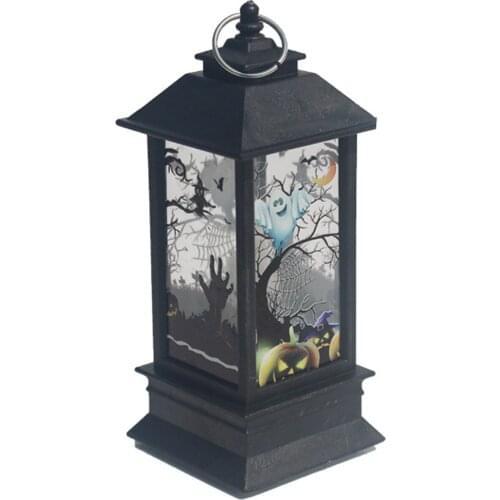 Halloween Candle Lamp Glowing Ornament Creative Flame Lamp for Home Living Room Bedroom Decoration TN88