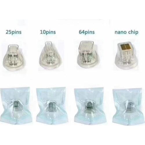 Less pain Insulation 4 Tips Cartridge 10Pin 25Pin 64Pin and Nano Needles for Fractional RF Microneedle Radio Frequency Machine