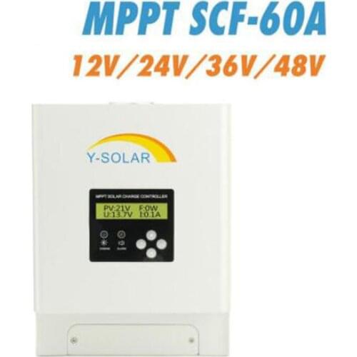 60A Solar Charge Controller MPPT 12V/24V/36V/48V Auto dual fan cooling intelligent charging controller