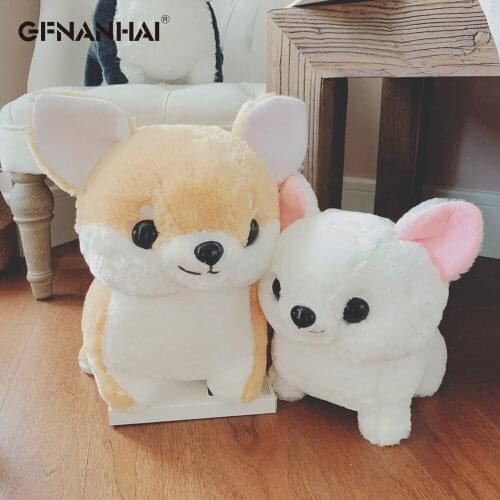 1pc 30/40cm Kawaii Cute Chihuahua Dog Plush Toy Stuffed Soft Animal Lovely Cartoon Doll Pillow for Kids Birthday Gift Present