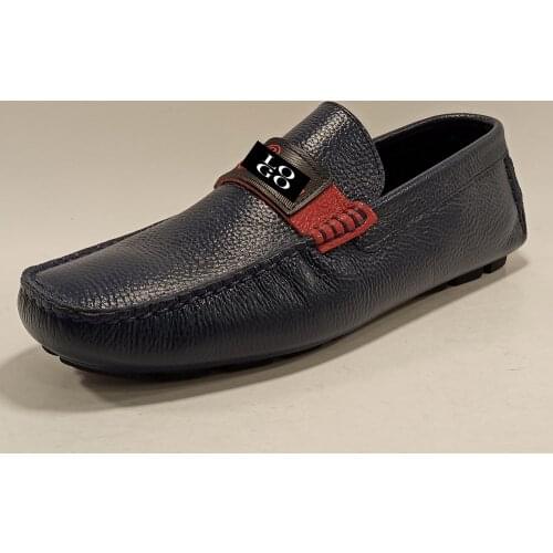 Men Real Genuine Leather Navy Blue Loafers Casual Summer Moccasins SlipOn Driving Flats 2021 Male Fashion Luxury Designer Shoes