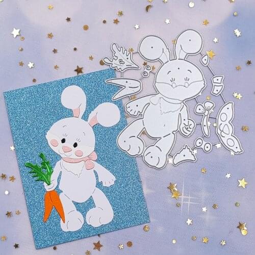 Carrot Rabbit Metal Cutting Dies Stencil Scrapbooking DIY Album Stamp Paper Card Mold Embossing Decoration Craft M17D