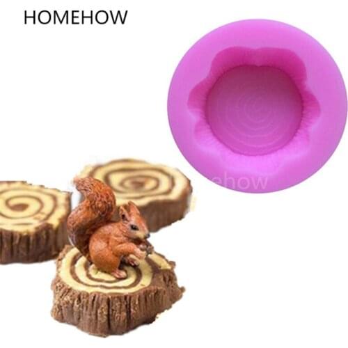 Newest 1PC/Lot Tree Stump Silicone Mold Fondant Decorating Tools Manual Artical Soap Mold Candy Chocolate 3D Silicone Mold