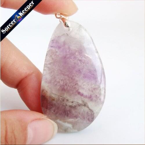 New Genuine Natural Rainbow Fluorite Crystal Stones Reiki Healing Women Necklaces Pendant Beads Jewelry Craft Making KS755