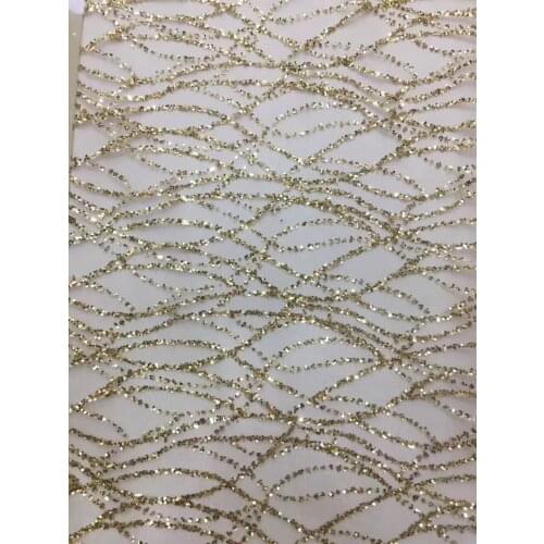 New Arrival SYJ-32715 African Cord Lace Fabric with glitter Net Lace Fabric