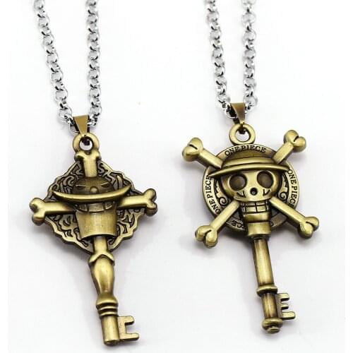 ONE PIECE Necklace OP Sunny Luffy Whitebeard Pendant Fashion link chain Necklaces Friendship Gift Jewelry Accessories