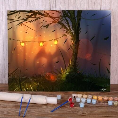 Scenery Secret In The est DIY Paint By Numbers Kit Acrylic Paints 50*70 Picture By Numbers Photo Home Decoration Drawing