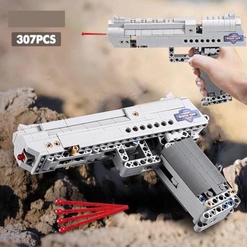 Desert Eagle Pistol MK23 Pistol Uzi Submachine Gun Military ww2 Building Blocks For High-tech City Police Swat Brick Toys