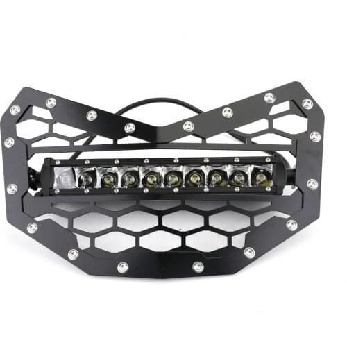 Topteng LED Light Bar Grille w/10.5" Light Bar Grill For Can-Am Maverick X3 Models 16-19