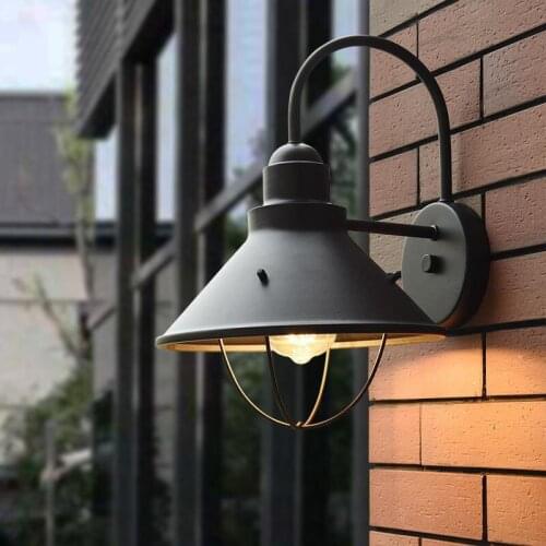 Retro Outdoor And Lighting Wall Lamps Balcony Outdoor Wall Lights Exterior Wall Lights Courtyard Lights Black Waterproof Lamps