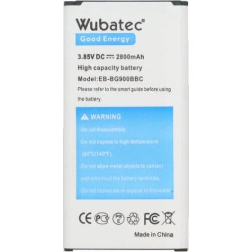 Wubatec 1x 2800mAh EB-BG900BBC NFC Battery For Samsung S5 i9600 i9602 i9605 G900F G900T G9008 G9009D G9006W G900 S5 Neo SM-G903