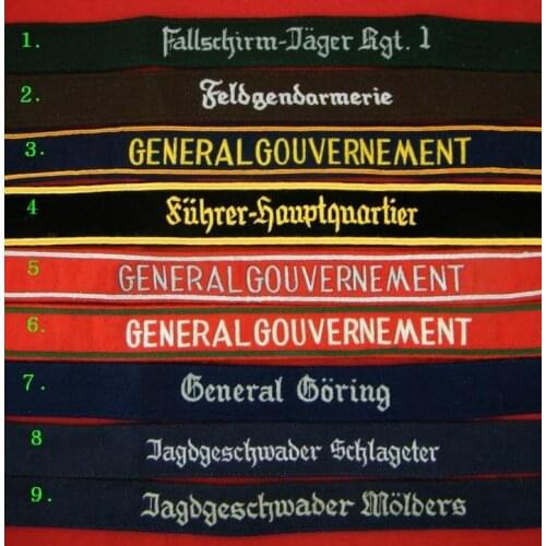 WW2 GERMAN WOOLEN UNIFORM CUFF STRIP TITLE 5605101