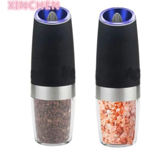 XINCHEN 2pcs/set Electric Pepper Mill Salt Pepper Grinder Practical Spice Grinder Mills moedor de pimenta Kitchen Grinding Tool