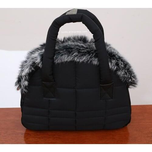 Winter Woman Warm Space Cotton Shell Bags 2020 New Designer Rabbit Fur Bag Brand Luxury Handbag Ladies Shoulder Bag