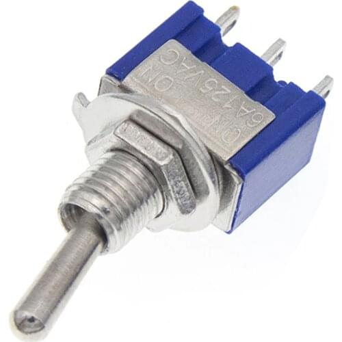 10pcs Miniature Toggle Switch MTS-102 SPDT 6A 125VAC/3A 250VAC Mini Switch Lever Switch 3 Pin ON/ON