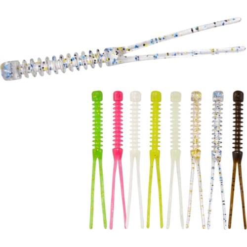 AR88 Small Size Soft Fishing Lure TPR Material 55mm 0.3gram 12pcs/bag TPR soft plastic fishing lure new design soft worm lures