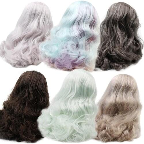 DBS blyth doll icy wig rbl scalp and dome wavy hair for custom doll