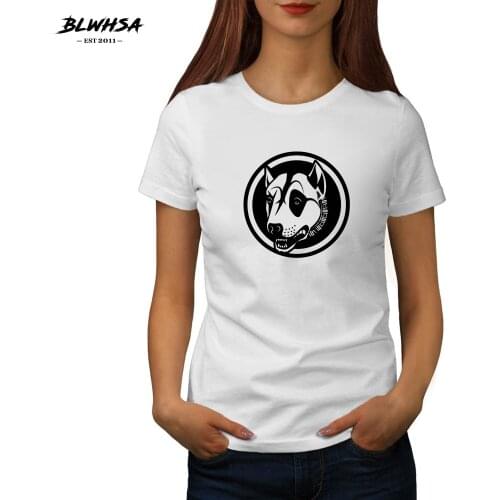 BLWHSA Dog Pet Printing T Shirt Women Fashion Summer Short Sleeve Funny T-Shirt Dog Animal Print Shirts Women Tees Clothing