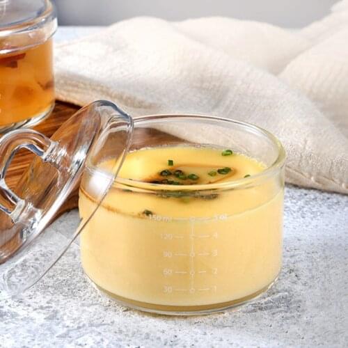 Measuring Glass Borosilicate Material Health Using Dinnerware Set Glass Steaming Bowl Ice Cream Container With Lid 1pcs