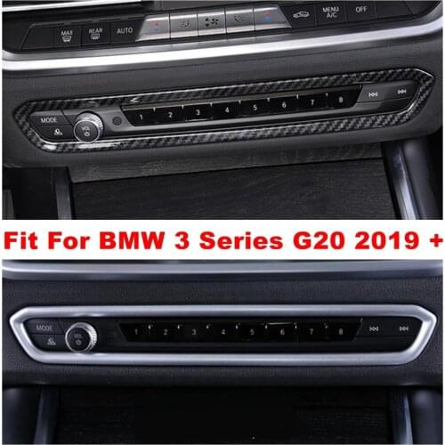 Central Control Air Conditioning AC Button Control Cover Trim Fit For BMW 3 Series G20 2019 - 2021 ABS Matte / Carbon Fiber Look