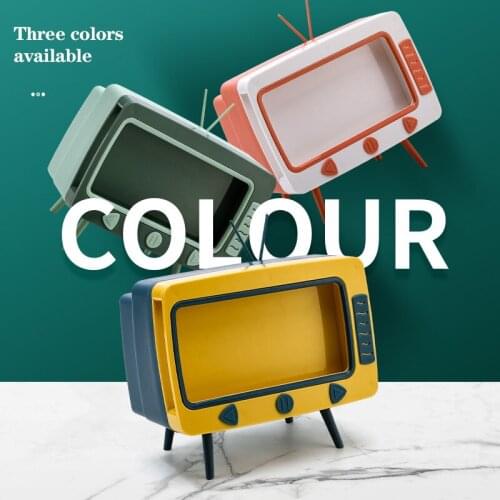 TV tissue box home living room creative drawer box coffee table mobile phone rack shelf plastic storage box