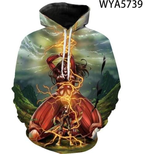 Fashion Attack on Titan Hoodie Cosplay Costume 3D Giant Daily Casual Print Hooded Mens Women Sweatshirts Movie Game Pullover