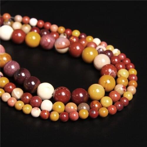 Natural Colorful Round Mookaite Loose Beads 15.5inch/strandPick Size 4/6/8/10 For Jewelry Making Diy Bracelet Necklace Wholesale
