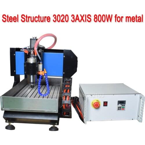 NEW Mini CNC 3020 Engraving machine steel stucture CNC engraver 3020 800W water cooling spindle for aluminum copper cnc router