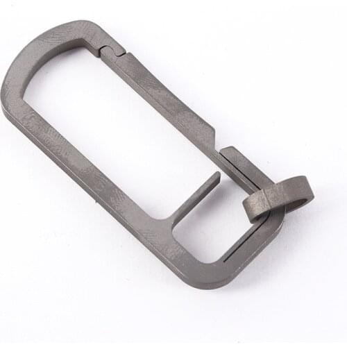 A121 New Outdoor Camping TC4 Multifunctional Titanium Keychain Ultralight Pure Titanium Metal Hanging EDC