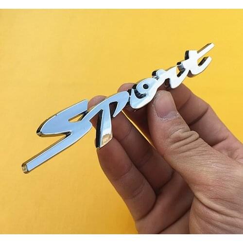 New Silver Metal Sport Racing Auto Trunk Tailgate Emblem Badge Decals Sticker Car Accessories