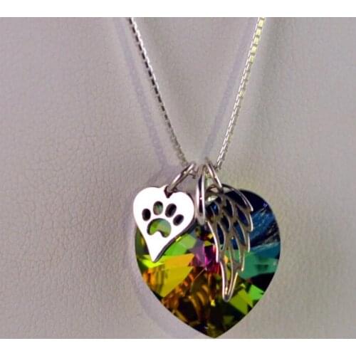 Pet loss memorial necklace Rainbow Bridge Pet Loss Necklace