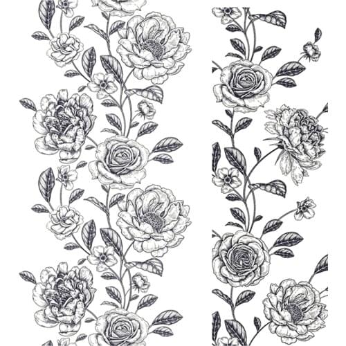 AZSG Blooming Rose Flowers Clear Stamps For DIY Scrapbooking Decorative Card Making Crafts Fun Decoration Supplies