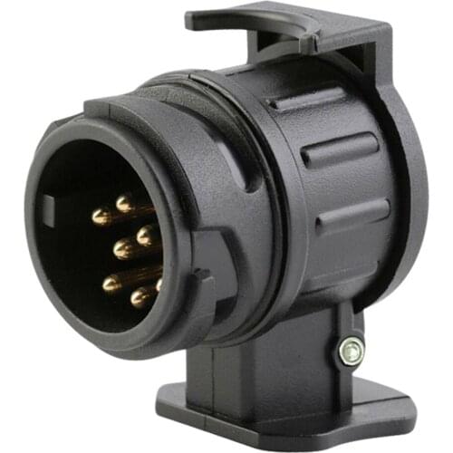 13 To 7 Pin Plug-In Connection Caravan RVs Converter Boat 12V Trailer System With Parking Cover Mini Car Adaptor Plug Waterproof