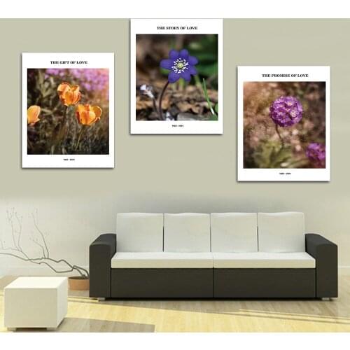 Nordic Minimalist Decorative Canvas Paintings Tulip Flower Landscape Wall Art Picture for Living Room Poster and Prints No Frame