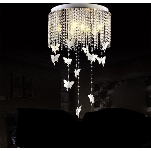 Lamps Living Room Light Simple Modern Atmosphere Crystal Restaurant Room Ceiling Lamps led master bedroom lights warm and romant