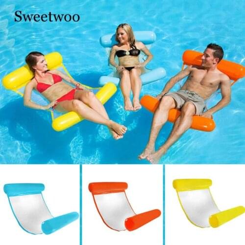 Outdoor Collapsible Water Sports Hanging Sheets People Increase Inflatable Air Mattress Beach Lounge Chair Floating Bed Chair
