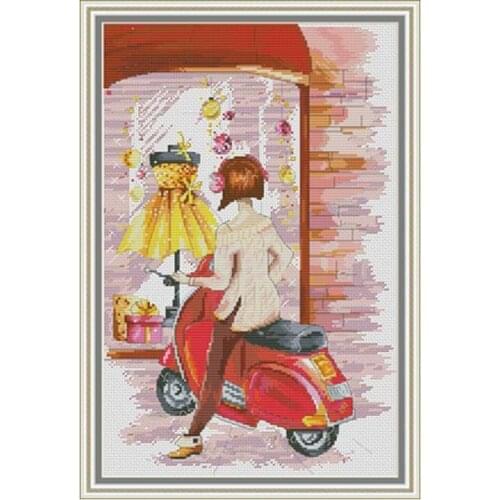 Roman holiday scenery patterns Counted Cross Stitch 11CT 14CT 18CT DIYCross Stitch Kits Embroidery Needlework Sets home decor