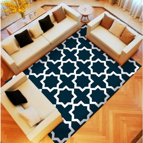Zeegle European Style Flannel Carpet For Living Room Kids Room Bedroom Anti-slip Mat Home Decoration Coffee Table Area Rug