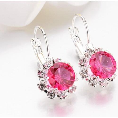 New Love Crystal New Elegant Womens Luxury Elegant Teardrop Shape Tassel Rhinestone Big Drop Dangle Earrings Valentines Gift